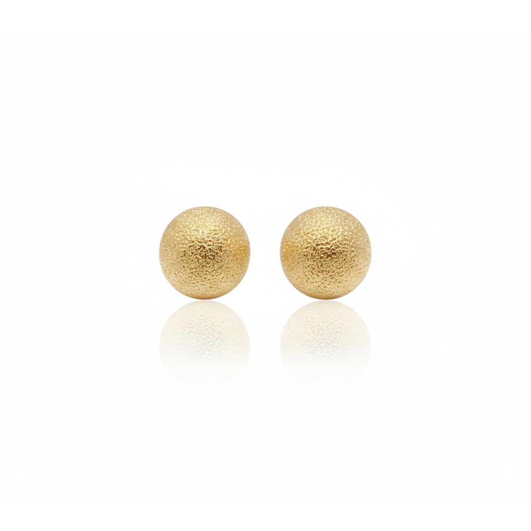 Brinco bolinha craque lada fixo 12mm